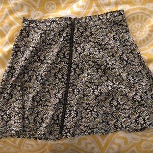urban outfitters floral zip up skirt.